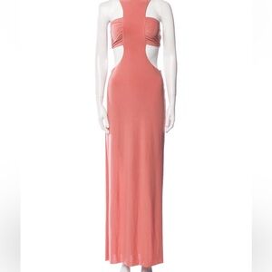 Misa Los Angeles Coral Backless Dress